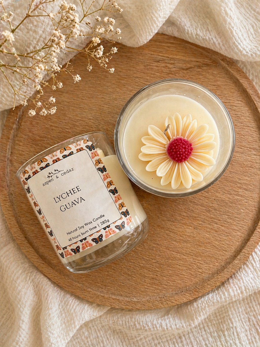 Butterflies Candle - Lychee Guava 280g