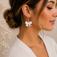 White Bows with Purple Flowers