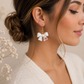 White Bows with Pink Flowers