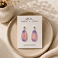 Hand Painted Drop Dangles - Pink and Purple