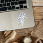 Clear Waterproof Vinyl Sticker - Blue Flowers