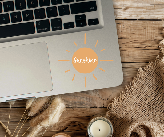 Clear Waterproof Vinyl Sticker - Sunshine