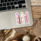 Clear Waterproof Vinyl Sticker - Floral Books