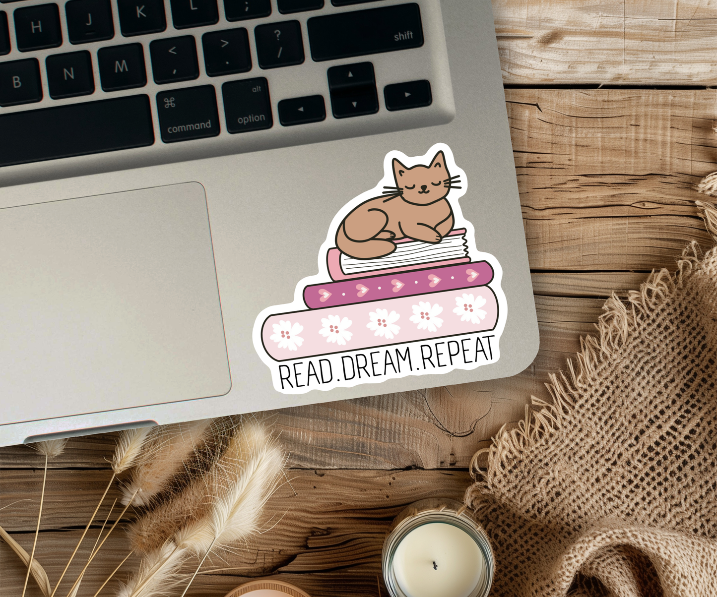 Clear Waterproof Vinyl Sticker - Read Dream Repeat