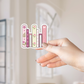 Clear Waterproof Vinyl Sticker - Floral Books
