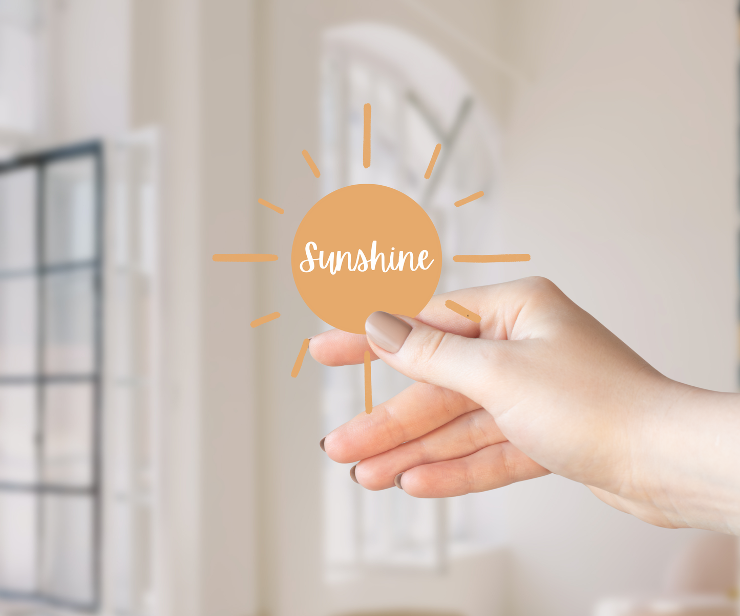 Clear Waterproof Vinyl Sticker - Sunshine