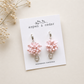 Pink Hydrangea Dangle Earrings