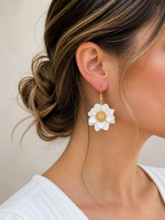 Daisy Bloom Drop Earrings