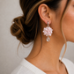 Pink Hydrangea Dangle Earrings