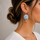 Blue Hydrangea Dangle Earrings