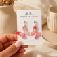 Hand Painted Butterfly Dangles - Pink