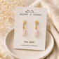 Rose Quartz Gemstone Drop Earrings