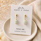 Tear Drop 18k Gold Prehnite Jade Gemstone Earrings