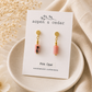 Pink Opal Gemstone Drop Earrings