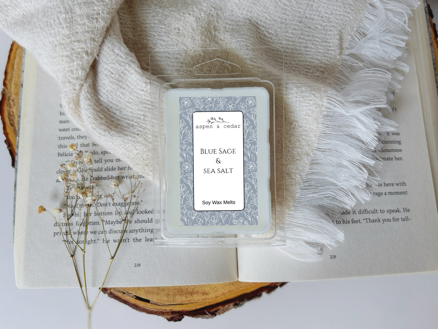 Blue Wildflowers Clam Melts - Blue Sage and Sea Salt